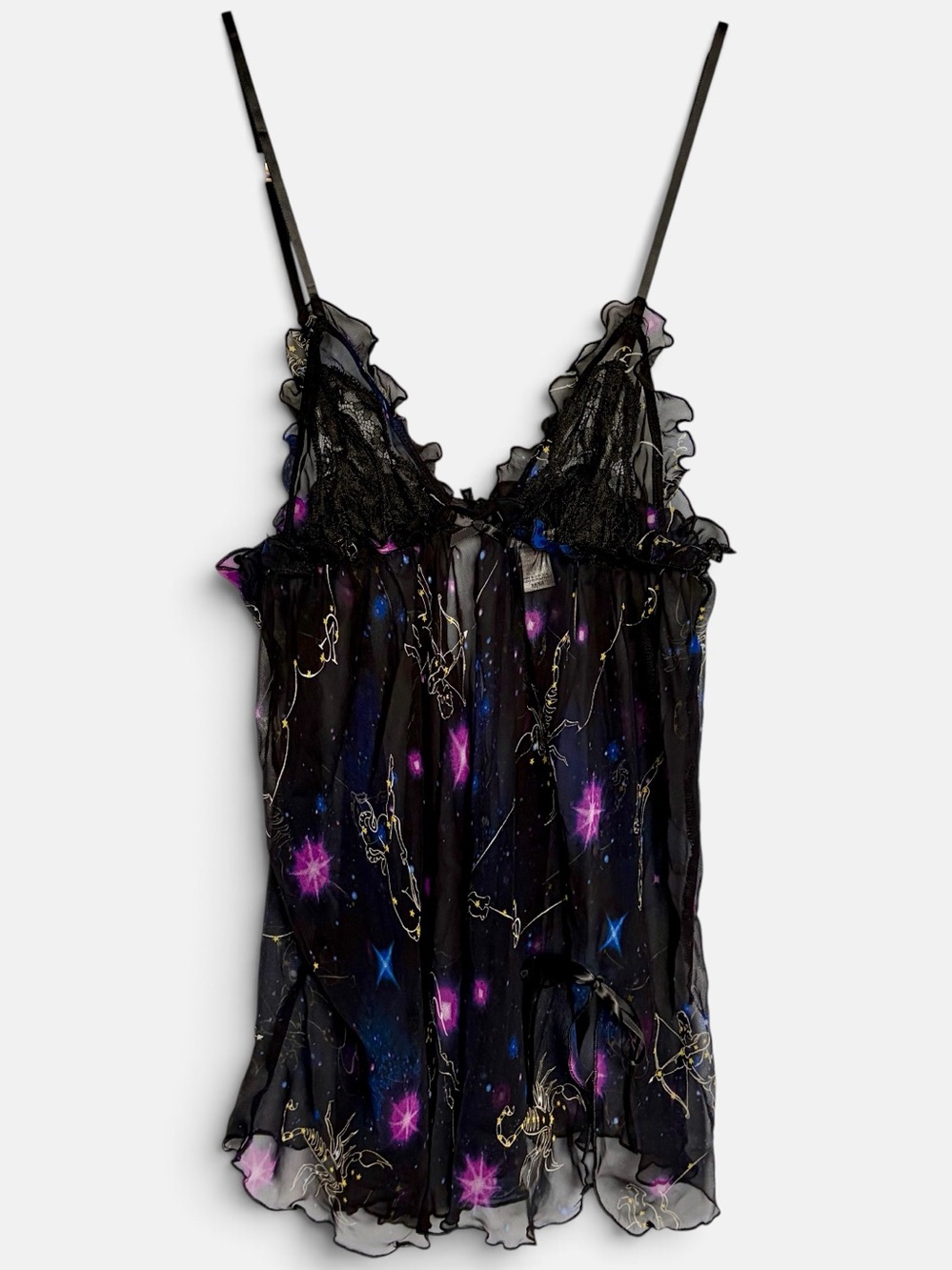 Victoria's Secret Cami M Top Sheer Babydoll Lingerie 2010 Limited Ed Astrology